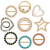 9Pcs 9 Styles Alloy Buckles AJEW-GF0011-32-6