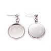 Tarnish Resistant 304 Stainless Steel Stud Earring Settings STAS-L226-019D-P-2