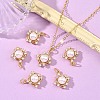 SHEGRACE Brass Pave Clear Cubic Zirconia Charms XGRQ4D928-663G-4