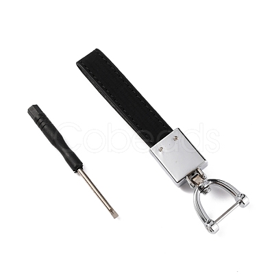 Cowhide Leather Keychains KEYC-WH0018-52A-1