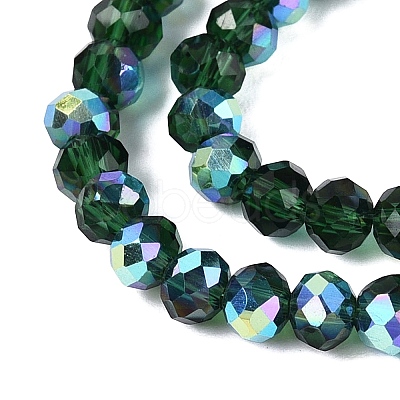 AB Color Plated Transparent Glass Rondelle Beads Strands EGLA-T029-4mm-10N-1