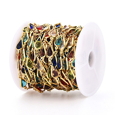 Brass Teardrop Link Chains CHC-N023-09E-G-1