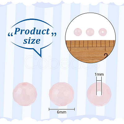 Natural Rose Quartz Round Beads Strands G-OC0003-58-1