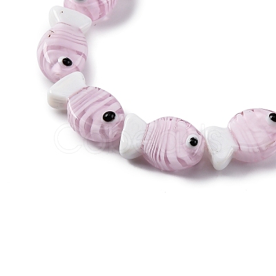 Handmade Lampwork Beads Strands LAMP-G154-07N-1