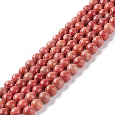 Natural Silver Line Jasper Beads Strands G-P451-02B-A-1