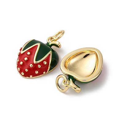 Brass Enamel Pendants KK-S525-10G-B-1