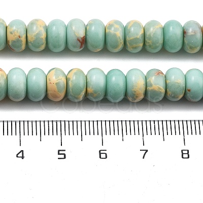 Synthetic Aqua Terra Jasper Beads Strands G-F224-02-8x5mm-01-1