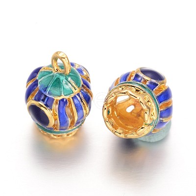 Brass Enamel Charms PALLOY-L134-26G-1