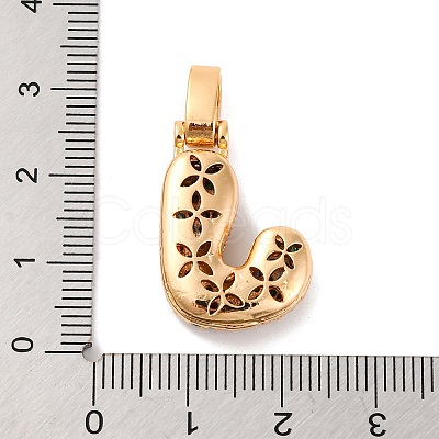 Brass Micro Pave Cubic Zirconia Pendants KK-C076-29J-G02-1
