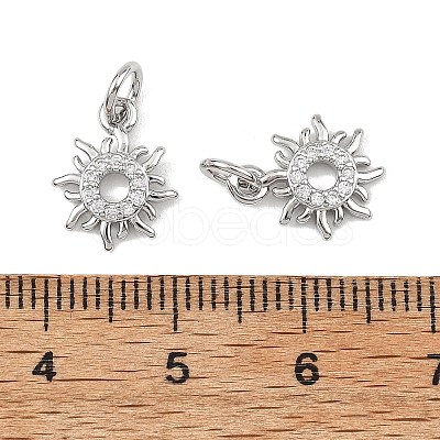 SHEGRACE Brass Clear Cubic Zirconia Charms XGRQ3P685-588P-1
