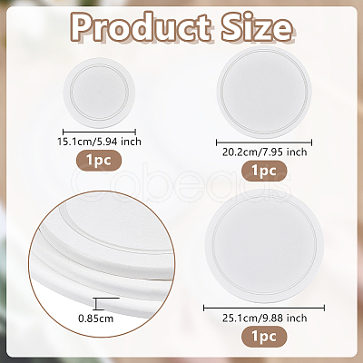 3Pcs 3 Styles Diatomaceous Earth Flower Pot Pads DIY-OC0014-84B-1