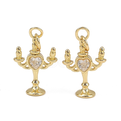 Brass Micro Pave Cubic Zirconia Pendants KK-Z120-02G-01-1