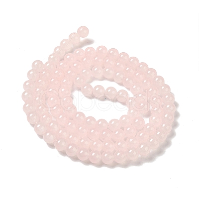 Baking Paint Imitation Jade Glass Round Bead Strands X1-DGLA-Q021-8mm-02-1