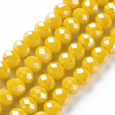 Electroplate Glass Beads Strands EGLA-A034-P3mm-A07-1