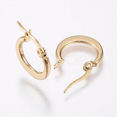 304 Stainless Steel Hoop Earrings EJEW-F105-24G-1