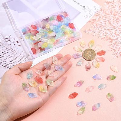 120Pcs 12 Colors Transparent Glass Pendants GLAA-PH0001-39-1