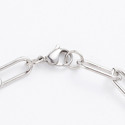 Tarnish Resistant 304 Stainless Steel Paperclip Chains STAS-I146-01P-1