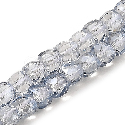 Electroplate Transparent Glass Beads Strands GLAA-C029-03B-03-1