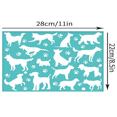 Self-Adhesive Silk Screen Printing Stencil X1-DIY-WH0338-284-1