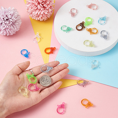100Pcs 20 Style Plastic Lobster Claw Clasps KY-PJ0001-02-1