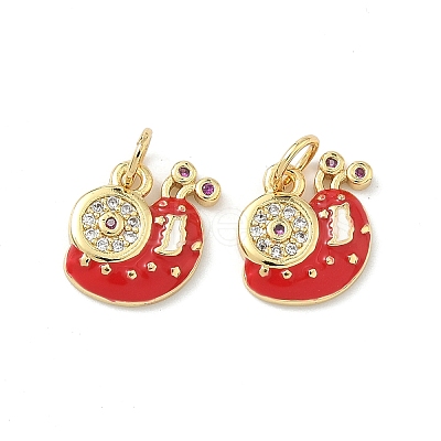 Brass Micro Pave Cubic Zirconia Pendants KK-H537-17G-02-1