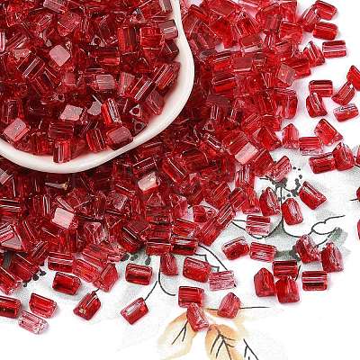Transparent Spray Painted Glass Seed Beads SEED-L011-10A-11-1