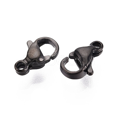 304 Stainless Steel Lobster Claw Clasps STAS-T065-9mm-34B-1