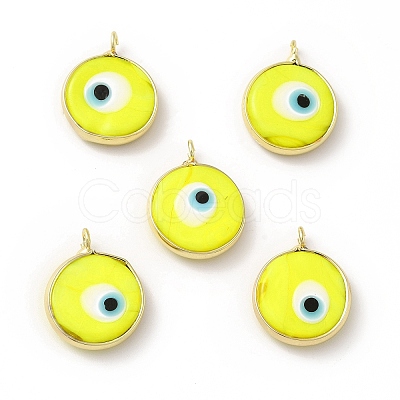 Handmade Evil Eye Lampwork Pendants LAMP-F026-05D-1