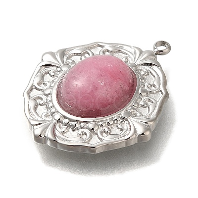 Natural Rose Quartz Pendants STAS-P371-008A-P-1