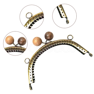 2Pcs 2 Style Iron Purse Frame Handle FIND-WR0002-95-1