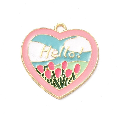 Alloy Enamel Pendants ENAM-E004-07G-1