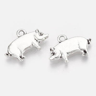 Tibetan Style Alloy Pendants X-TIBEP-T052-12AS-RS-1