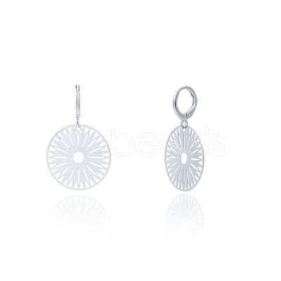 Brass Hoop Dangle Earrings WG5E99C-01-1