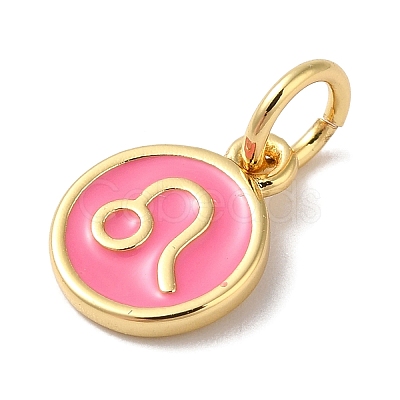 Real 18K Gold Plated Brass Enamel Charms KK-L216-001G-H04-1