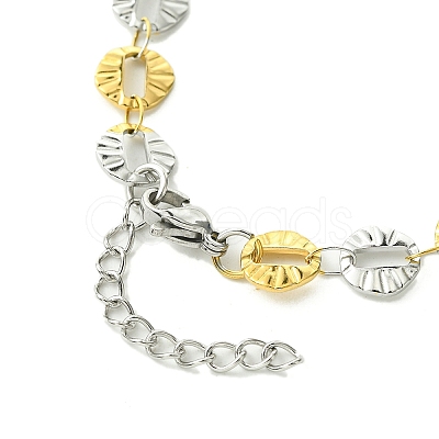 Ion Plating(IP) 304 Stainless Steel Round Link Bracelets for Women BJEW-A007-01GP-1