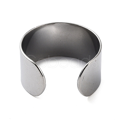 Non-Tarnish 304 Stainless Steel Cuff Rings STAS-M333-04B-P-1