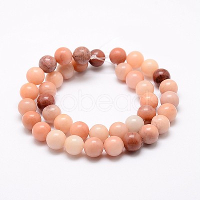 Natural Pink Aventurine Beads Strands G-P257-05-6mm-1