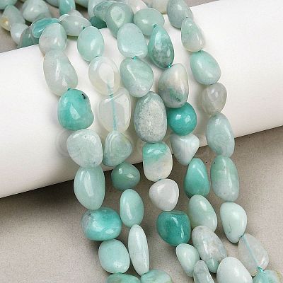 Natural Amazonite Nuggets Beads Strands X-G-J335-31A-1