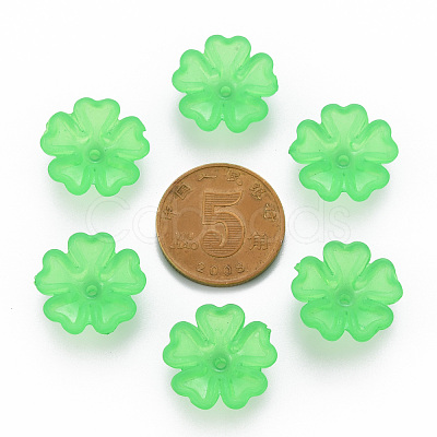 Transparent Frosted Acrylic Bead Caps MACR-S371-04A-734-1