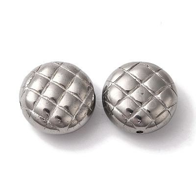 Tarnish Resistant 304 Stainless Steel Waffle Beads STAS-I305-201P-1