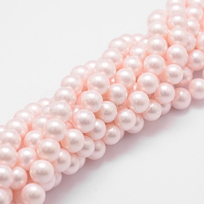 Shell Pearl Bead Strands X-BSHE-L025-06-8mm-1