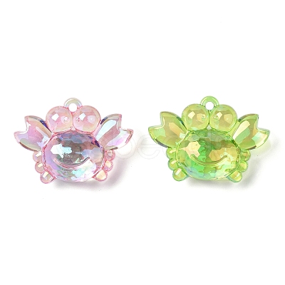 Electroplate Transparent UV Plating Acrylic Pendants OACR-I014-34-1