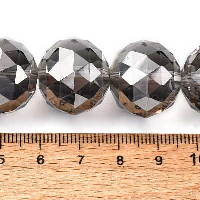 Transparent Electroplate Glass Beads Strands EGLA-N002-34H-F02-1