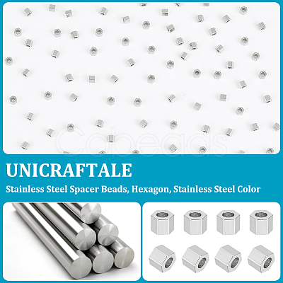 Unicraftale 80Pcs 304 Stainless Steel Spacer Beads STAS-UN0050-36-1