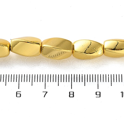 Electroplated Synthetic Non-magnetic Hematite Beads Strands G-P545-G03-8x12mm-1