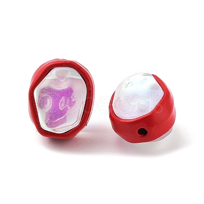Spray Painted Alloy Bead PALLOY-H134-26B-1