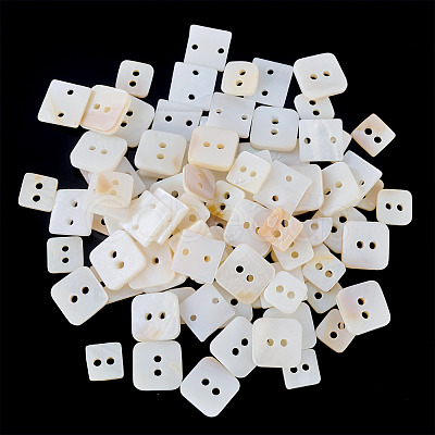 90Pcs 3 Styles Freshwater Shell Buttons BUTT-TA0001-41-1