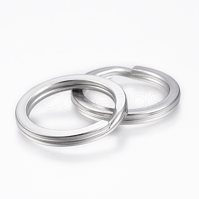 Tarnish Resistant 304 Stainless Steel Split Key Rings STAS-P177-2.3x26mm-P-1