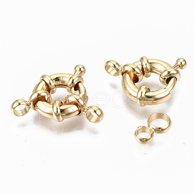 Brass Spring Ring Clasps KK-S356-112G-NF-1