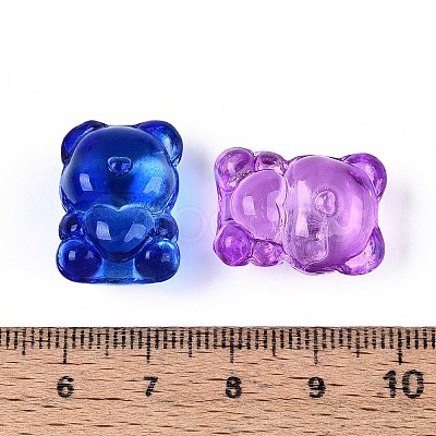 Baking Paint Transparent Glass Beads DGLA-N018-02-1
